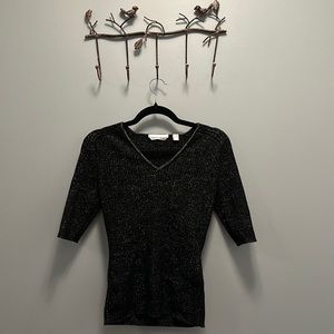 Black Sparkly Merino Wool Hugo Boss Sweater